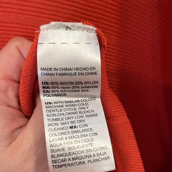 Chico's lightweight Orange Knit Open Cardigan - Size XL - Picture 3 of 5